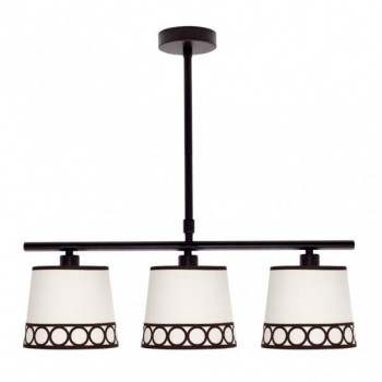 Distribuidor - Lâmpadas Diversas | Lâmpadas Clássicas | LAMPARA DALIA 3XE14 BEIS/MARRÓN REGX56X16 CM Ref: 114853002